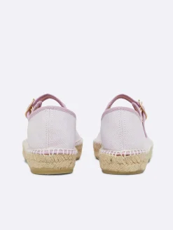 Lilac Fabric Mary Janes Espadrilles-Carel Store