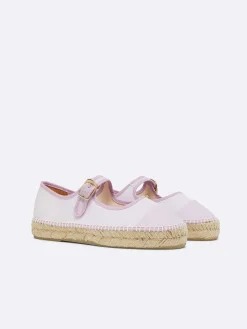 Lilac Fabric Mary Janes Espadrilles-Carel Store