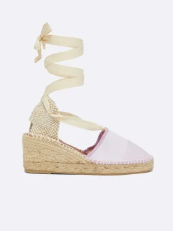 Lilac Fabric Wedge Espadrilles-Carel Best Sale