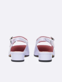 Lilac Leather And Lilac Patent Leather Slingback Mary Janes-Carel Online