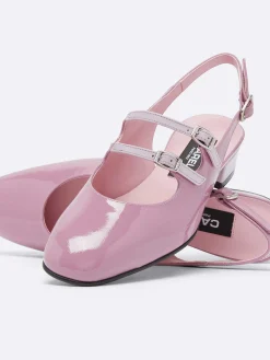 Lilac Upcycled Patent Leather Slingback Mary Janes-Carel Sale