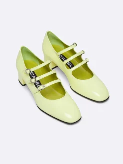 Lime Patent Leather Mary Janes Pumps-Carel Store