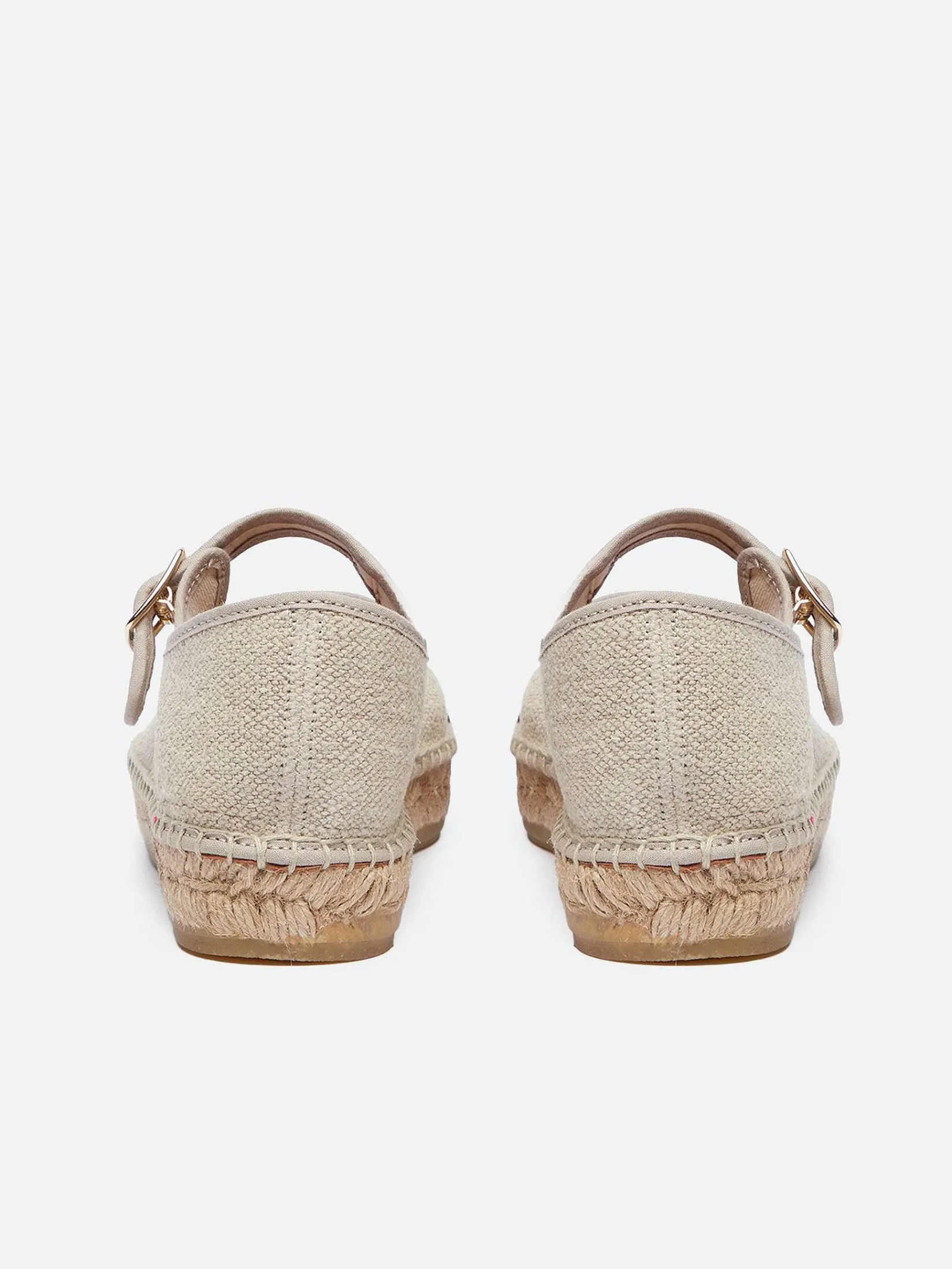 Natural And Black Linen Mary Janes Espadrilles-Carel Discount