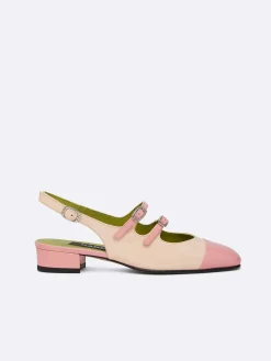 Nude And Pink Patent Leather Slingback Mary Janes-Carel Online