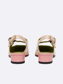 Nude And Pink Patent Leather Slingback Mary Janes-Carel Online