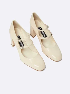 Nude Patent Leather Mary Janes Pumps-Carel Best Sale