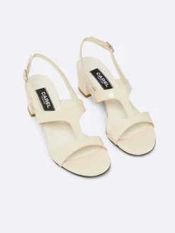Nude Patent Leather Sandals-Carel Shop