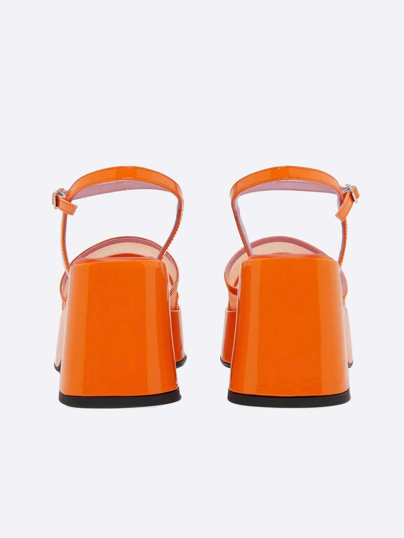 Orange Patent Leather And Mesh Sandals-Carel Best Sale