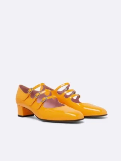 Orange Patent Leather Mary Janes Pumps-Carel Online