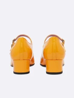 Orange Patent Leather Mary Janes Pumps-Carel Online