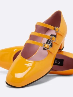 Orange Patent Leather Mary Janes Pumps-Carel Online