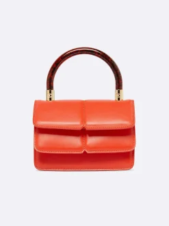 Orange Upcycled Leather Handbag-Carel Online