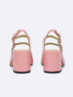Pink And Nude Patent Leather Slingback Mary Janes-Carel Outlet