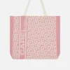 Pink Monogrammed Tote Bag With Jacquard Weave-Carel Discount