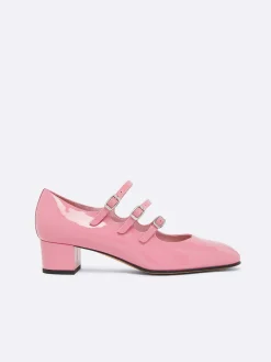 Pink Upcycled Patent Leather Mary Janes Pumps-Carel Clearance