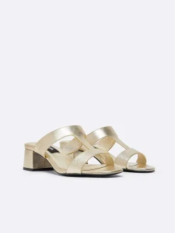 Platinum Nappa Leather Mules-Carel Hot