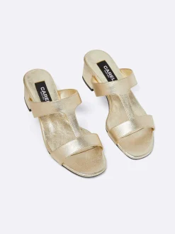 Platinum Nappa Leather Mules-Carel Hot