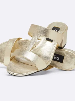 Platinum Nappa Leather Mules-Carel Hot