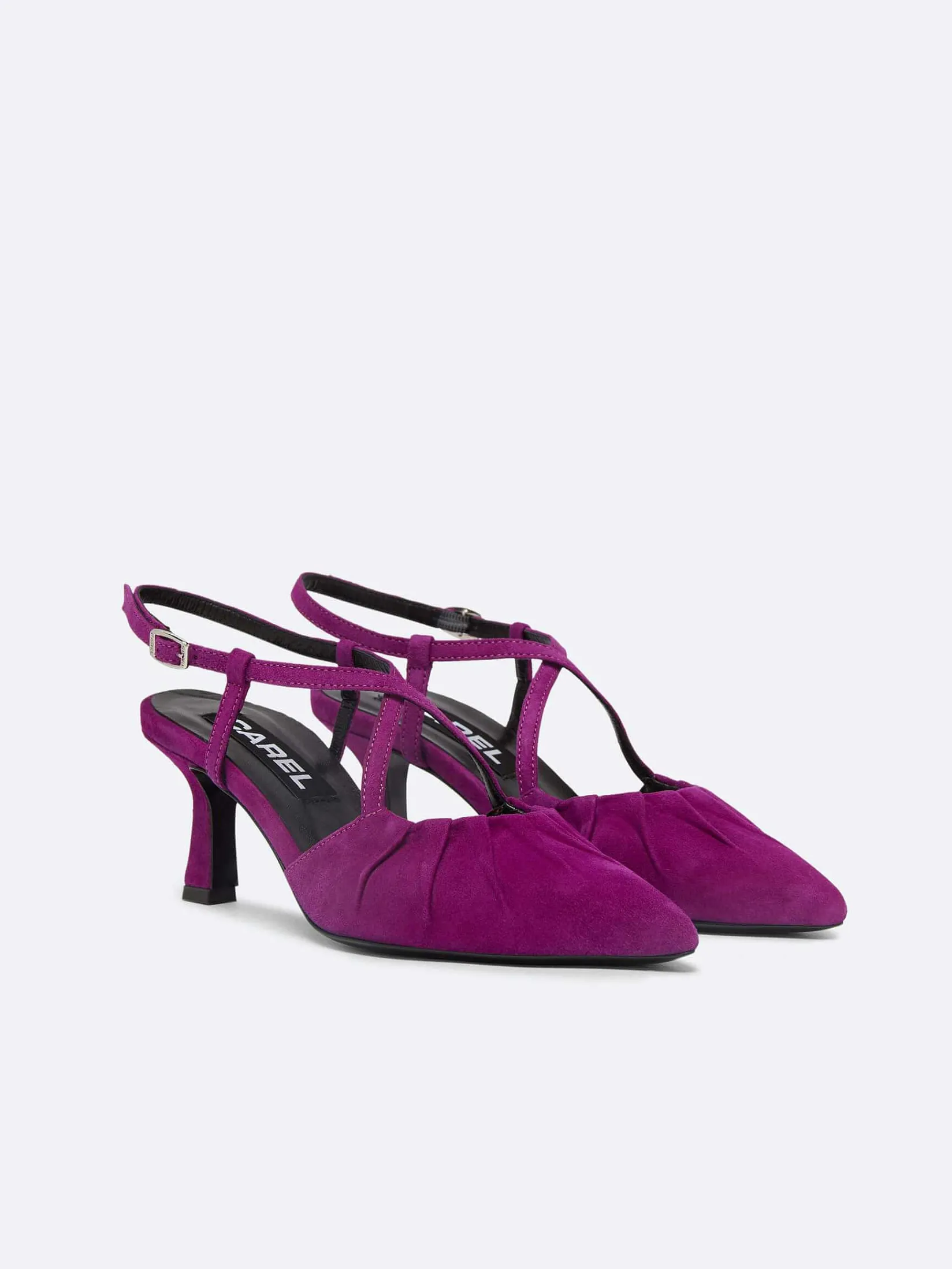 Purple Upcycled Suede Leather Slingback Pumps-Carel Best Sale