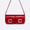 Red Glossy Leather Bag-Carel Clearance