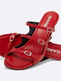 Red Leather Mules-Carel Outlet