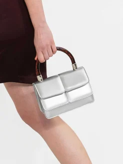 Silver Appleskin Handbag-Carel Online
