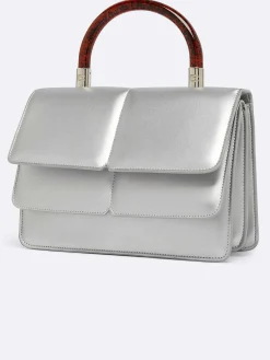 Silver Appleskin Handbag-Carel Hot