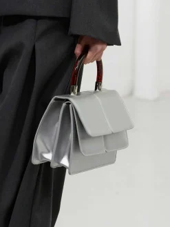 Silver Appleskin Handbag-Carel Hot