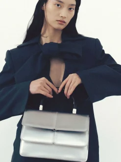 Silver Appleskin Handbag-Carel Hot