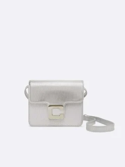 Silver Embossed Leather Bag-Carel Outlet