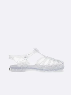 Transparent Plastic Glitter Sandals-Carel New