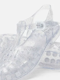 Transparent Plastic Glitter Sandals-Carel New